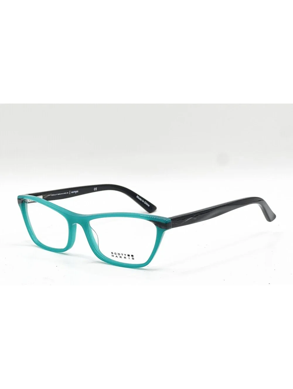 Scott Harris Sh-454 C1 Teal/Black Authentic Eyeglasses 52-15-135